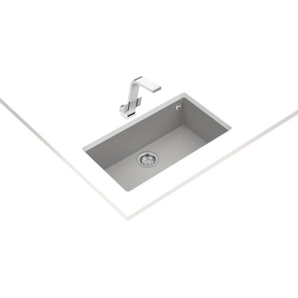 Teka Undermount Tegranite Sink with one bowl Black Model SQUARE72.40TGBK | 1 Year Warranty - Image 3