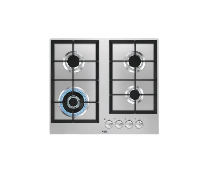 AEG 60Cm 4 Burners Built In Gas Hob Stainless Steel Model HGB64420SM