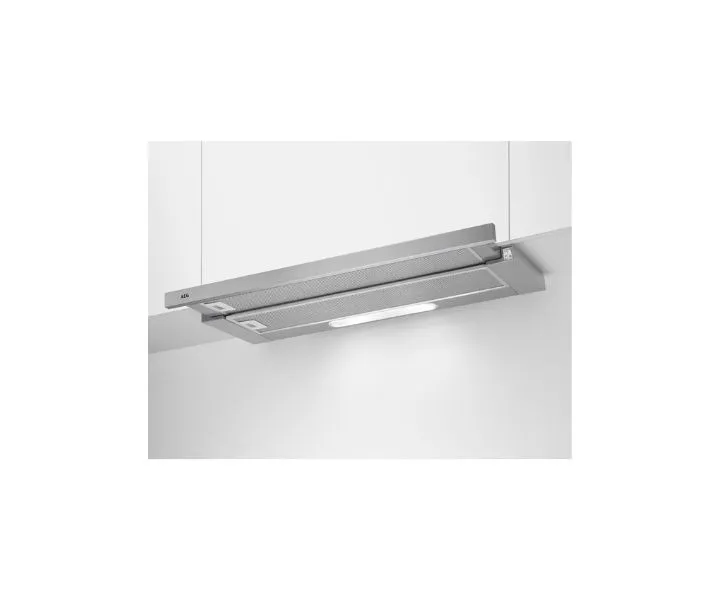 AEG 90Cm 3 Speed Integrated Pullout Cooker Hood Silver Model DPB3931S