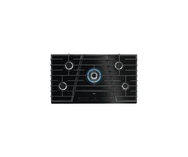 AEG 90Cm 5 Burners Gas On Glass Hob Black Model HVB954501B