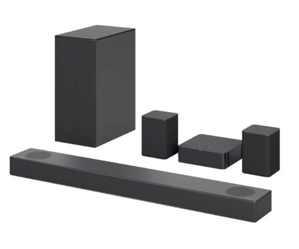 LG 5.1.2 Ch High Res Audio Sound Bar With Dolby Atmos And Surround Speakers Black Model S75QR | International Version