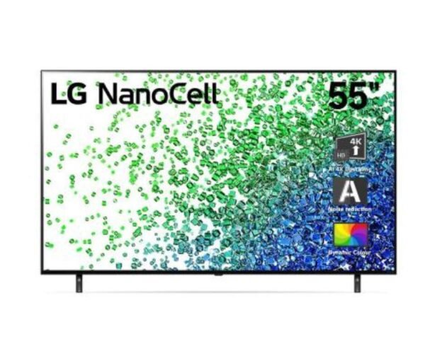 LG 55 Inch NANO 4K UHD Smart WebOS TV With ThinQ AI Active HDR (NANO80 Series) Black Model- 55NANO80VPA