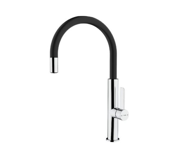 Teka Single Lever Kitchen Tap with Aerator Integrated in Spout Black Model FOT995 | 1 Year Warranty