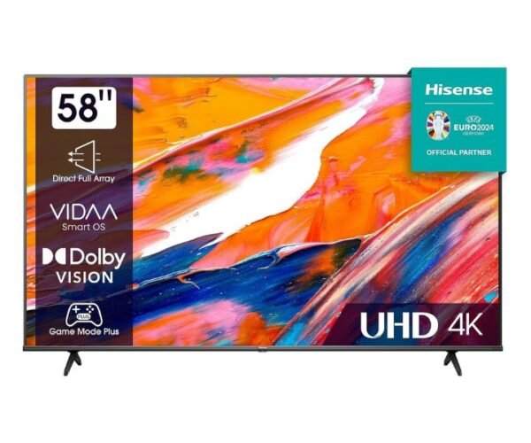 Hisense 58 Inch 4K UHD Smart Tv With Dolby Vision Pixel Tuning Black Model 58A61K