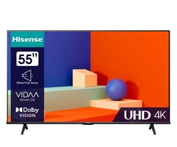 Hisense 55 Inch 4K HDR Smart TV With HDR DTS Virtual X Bluetooth and Wi Fi Black Model 55A62KS