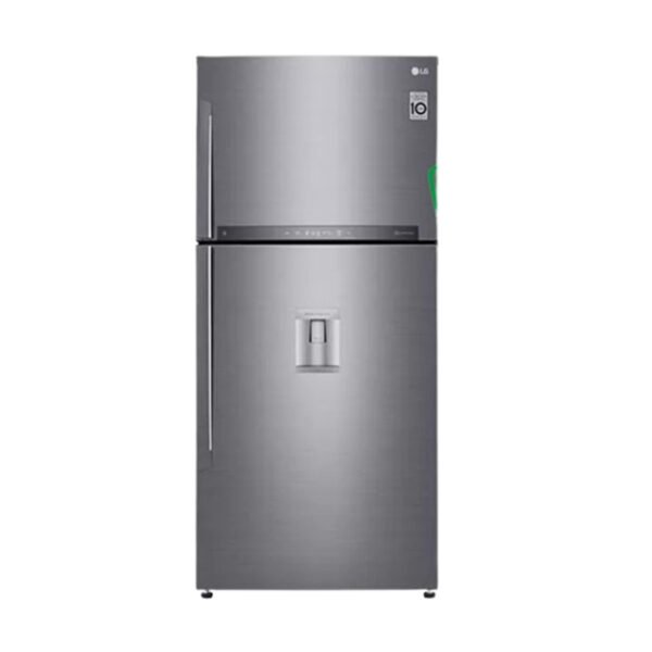 LG 682 Liter Top Mount Refrigerator, With Water Dispenser, No Frost, Inverter Compressor, Color Silver Model – GLF682HLHL – International Version.