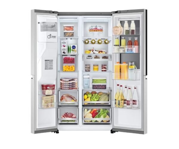 LG 674 Litres Side-By-Side Refrigerator Water Dispenser Noble Steel Model GCX257CSES - Image 4