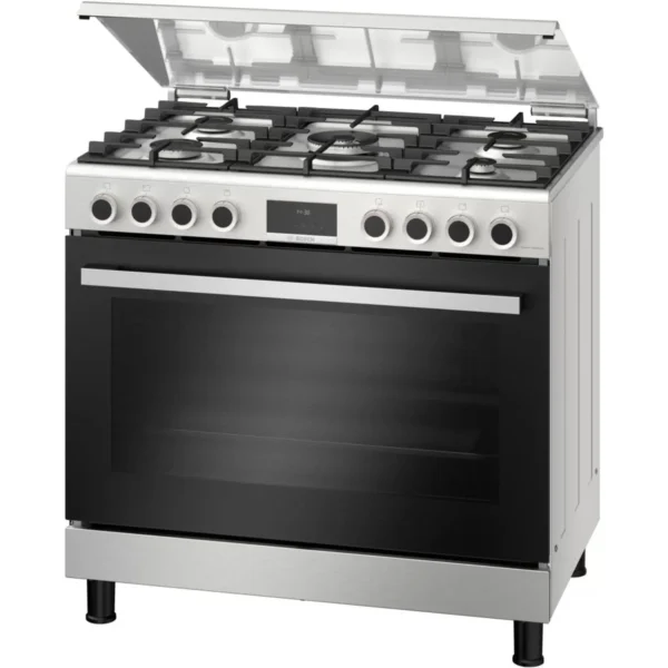 Bosch 90X60 cm Gas Cooking Range Series 6 5 Gas Burners Silver Model-HGX5H0W50M | 1 Year Brand Warranty.