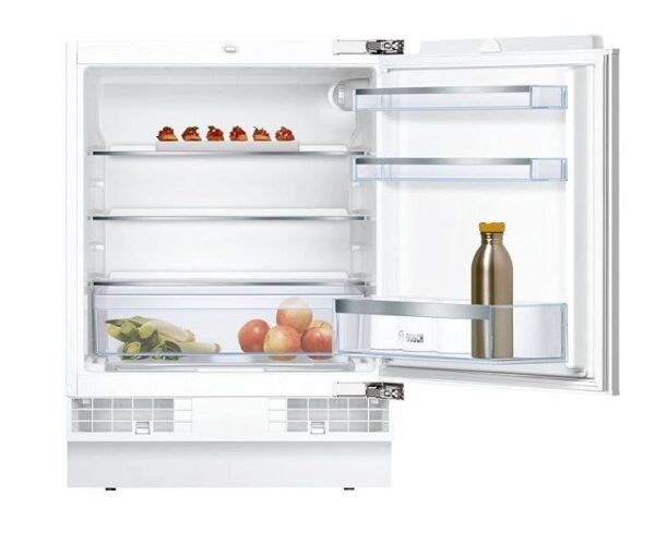 Bosch Series 6 137 Liters Built-Under Refrigerator 82 x 60 cm flat hinge LED interior light White Model-KUR15AFF0M | 1 Year Full 5 Years Compressor Warranty.