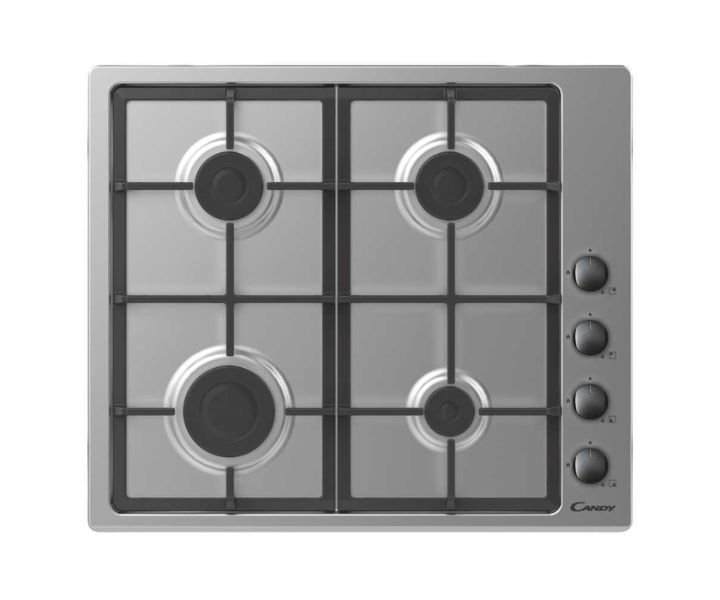 Candy Built In Gas Hob 60 cm 4 Zone Color Silver Model-CHG6BRXLPG-KS