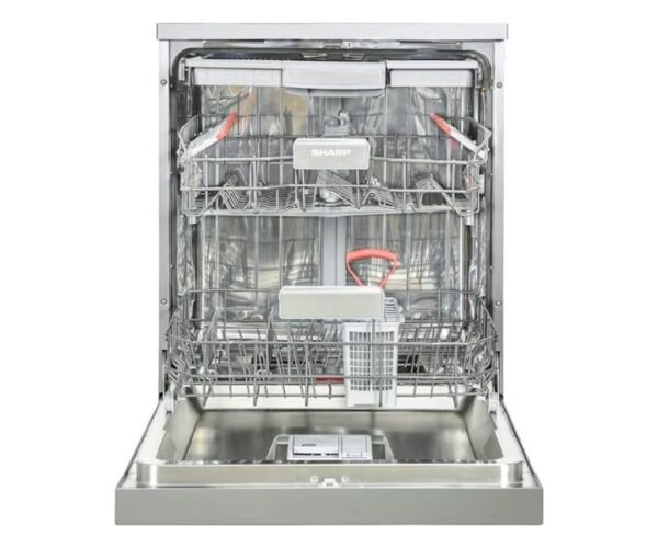 Sharp Free Standing Dishwasher With Digital Display 14 Persons,10 Programs Silver Model-QW-V1014A-SS2 - Image 2