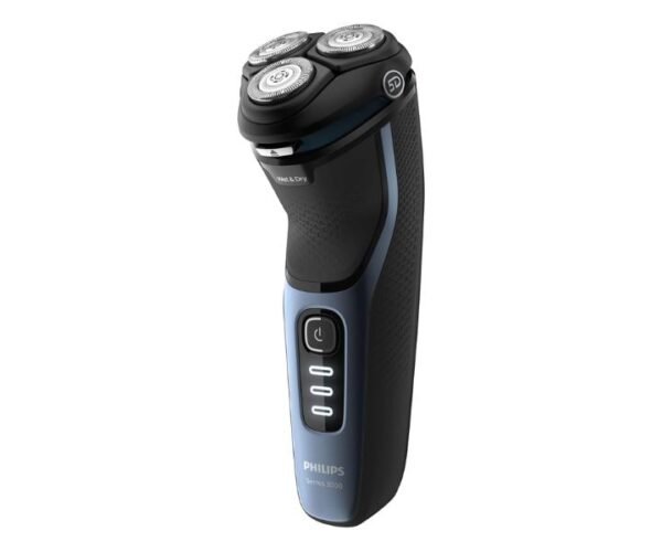 Philips Series 3000 Electric Shaver Wet or Dry Black and Blue Model-S3232/52 - Image 2