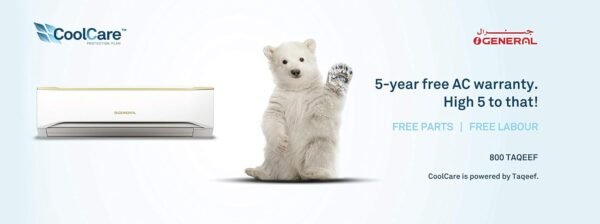 O General 2.5 ton Premium Split Wall Air Conditioner Scroll Compressor White Model 123RASGA30-FEN | 1 Year Full 5 year Compressor warranty - Image 4