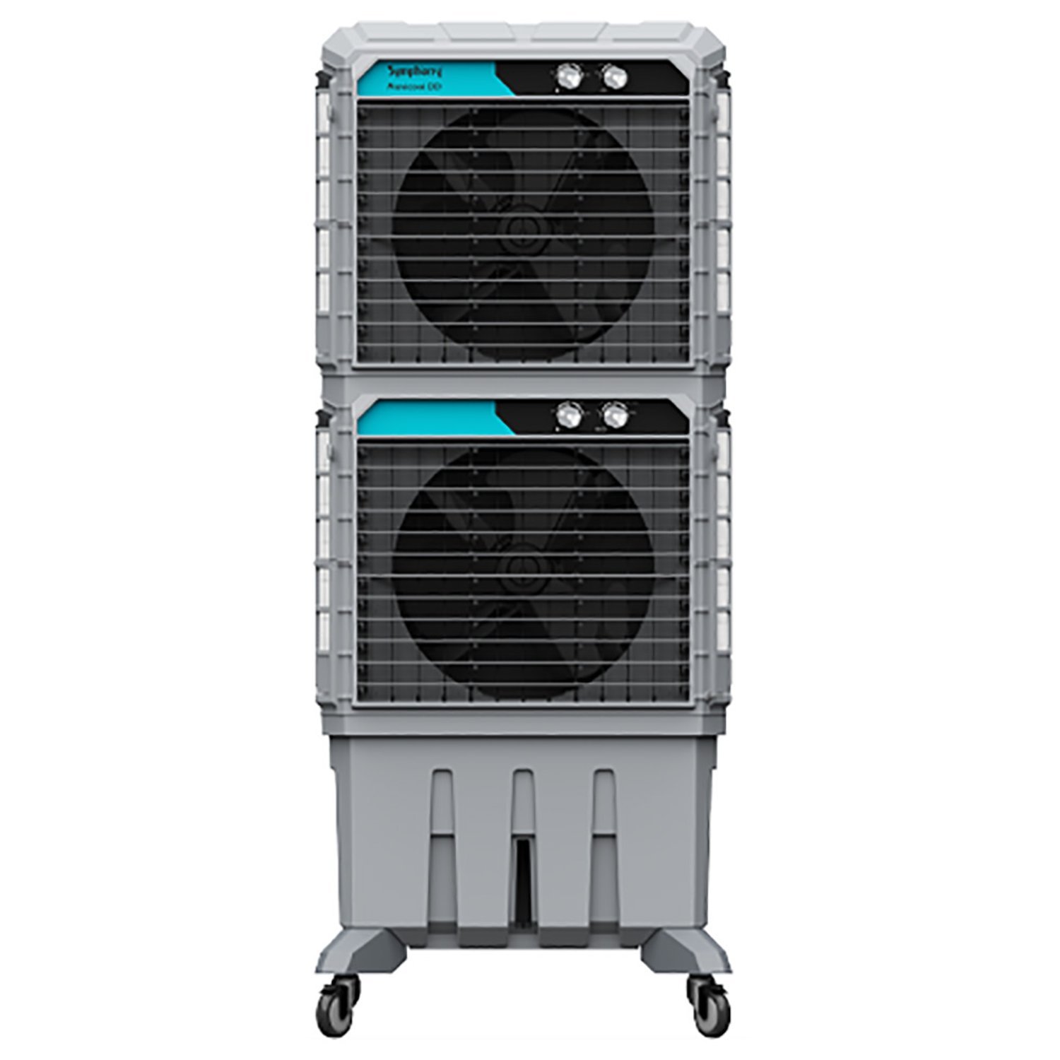 Symphony 125 Litres Desert Air Cooler Commercial Cooler Double Decker Color Grey Model-MOVICOOL DD125 | 1 Year Brand Warranty.