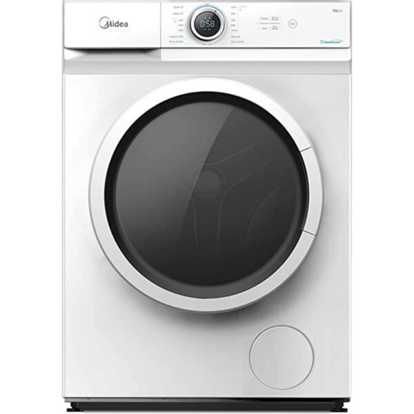 Midea 6KG Front Load Washing Machine with Lunar Dial, 1000 RPM, 15 Programs, Fully Automatic Washer, Digital LED Display, Child Lock, Mute Function, 90° Hygiene, White Model - MF100W60WGCC - 1 Year Warranty