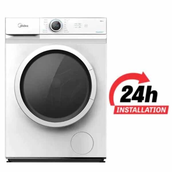 Midea 7KG Front Load Washing Machine with BLDC Inverter Motor, 1400 RPM, 15 Programs, Fully Automatic Washer with Lunar Dial, Integrated Digital Control-LED Display, Multiple Temperature White - Model -MF100W70BWGCC - 1 Year Warranty - Image 3