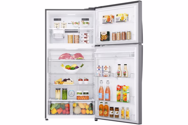 LG 592 Liter Top Mount Refrigerator, Water Dispenser, Inverter Linear Compressor, Smart ThinQ™, Color Silver Model – GR-F872HLHU – International Version. - Image 2