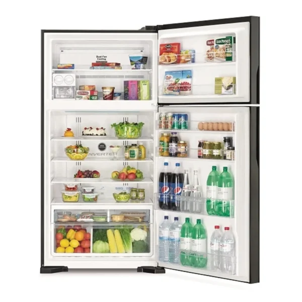 Hitachi 820 Liter Top Mount Refrigerator, Double Door, Inverter Compressor, Dual Fan Cooling, Color Silver Model – RV820PUK1KBSL – 1 Year Full 10 Years Compressor Warranty. - Image 2