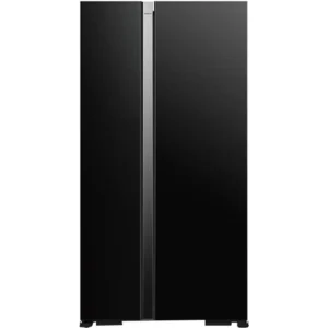 Hitachi 700 Liter Side by Side 2 Door Refrigerator, Inverter Compressor, No Frost Fridge, Dual Fan Cooling Quick Freezing LED Panel-Easy Twist Ice Maker, Black Model – RS700PUK04GBK – 1 Year Full 5 Year Compressor Warranty.