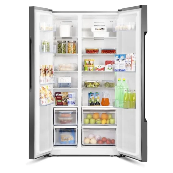 Hitachi 700 Liter Side by Side 2 Door Refrigerator, Inverter Compressor, No Frost Fridge, Dual Fan Cooling Quick Freezing LED Panel-Easy Twist Ice Maker, Black Model – RS700PUK04GBK – 1 Year Full 5 Year Compressor Warranty. - Image 2