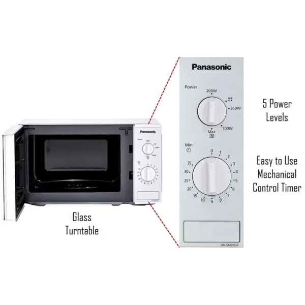 Panasonic 20 Liter Solo Microwave Oven White Model – NN-SM255WVTG – 1 Year Warranty - Image 2