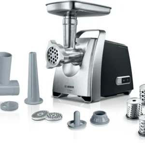 Bosch ProPower Meat Mincer, 2200W, Color Black/Silver Model – MFW-68660 – 1 Year Warranty.
