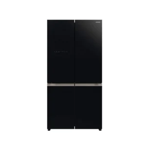 Hitachi 720 Liter Side by Side Refrigerator, French Door, 4 Doors, Inverter Compressor Dual Fan Cooling, Automatic Ice Maker-Quick Freezing Color Black Model – RWB720VUKO4GBK – 1 Year Full 10 Years Compressor Warranty