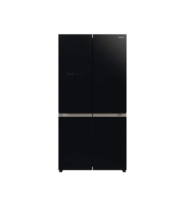 Hitachi 720 Liter Side by Side Refrigerator, French Door, 4 Doors, Inverter Compressor Dual Fan Cooling, Automatic Ice Maker-Quick Freezing Color Black Model – RWB720VUKO4GBK – 1 Year Full 10 Years Compressor Warranty