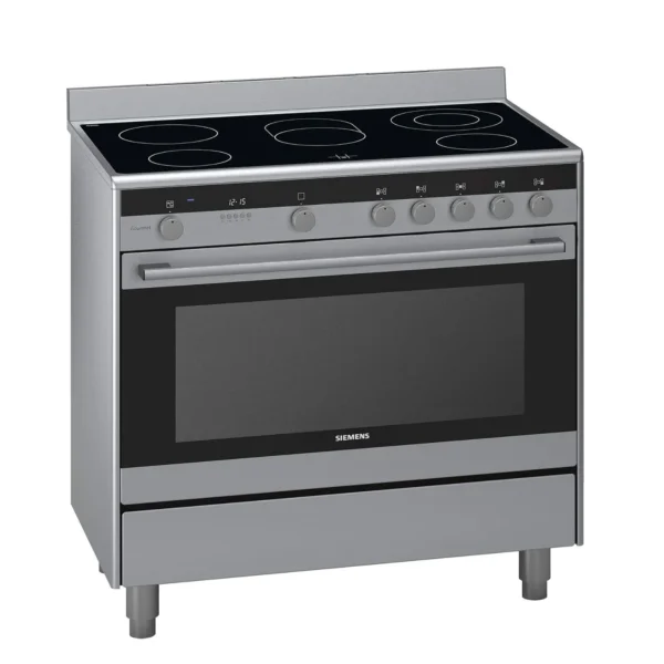 Siemens 90 cm Gas Cooker, Freestanding, 5 Gas Burners, Color Silver/Black Model – HQ738357M – 1 Year Warranty.