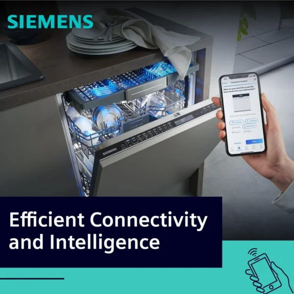 Siemens Freestanding Dishwasher, 7 Programs, 14 Place Settings, IQ500, Color Silver Model – SN25HI76MM – 1 Year Full Warranty - Image 2