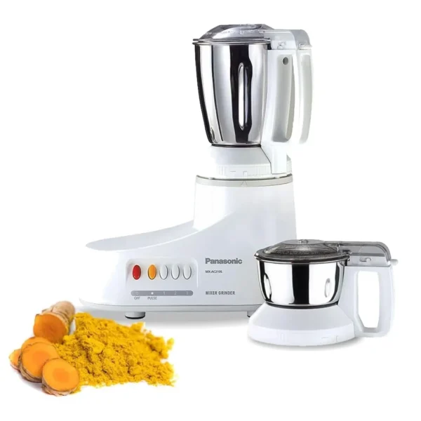 Panasonic Super Mixer Grinder, 350 Watts, 1 Mixer Grinder, 2 Jars Blender And Chutney Jar Color White Model – MX-AC210SWNA – 1 Year Warranty - Image 2