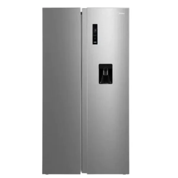 Midea 704 Liter Side By Side Refrigerator, Water Dispenser, Stainless Steel, Color Silver Model – MDRS704FIE02AE – 1 Year Full 5 Years Compressor Warranty.