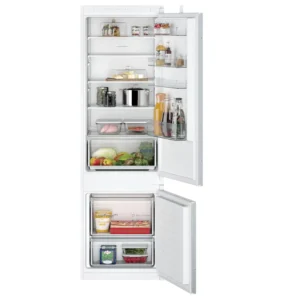 Siemens 274 Liters Built In Bottom Freezer, NoFrost, Multi Airflow-System, AirFreshFilter, MultiBox, LED Interior light, Color White Model – KI87VNSF0M – 1 Year Full 5 Years Compressor Warranty.