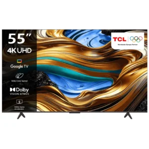 TCL 55 Inch 4K Ultra HD Google 4K Smart Android TV (2024 Model) Black Model 55P755 | 1 Year Warranty
