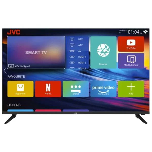 JVC 90 Inch Edgeless 4K UHD Smart TV, Dolby Vision Atmos, Bluetooth, Remote with Voice Commands 2024 Model – LT-90NQ7155 – 1 Year Warranty
