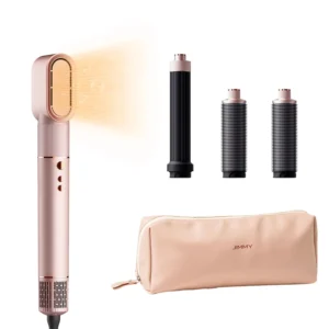Jimmy 3-in-1 Hair Multi Styler 1300 Watts with Fast Drying, Curling and Fluffing, Three Adjustable Modes Low Noise, with 1.8m Cable Color Champagne Model – HF9 | 1 Year Warranty