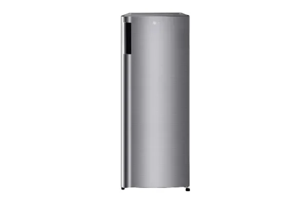 LG 168 Liter Single Door Freezer, Turbo Freezing, Smart Inverter, Steel Finishing, Color Silver Model – GN304SLGT – International Version.