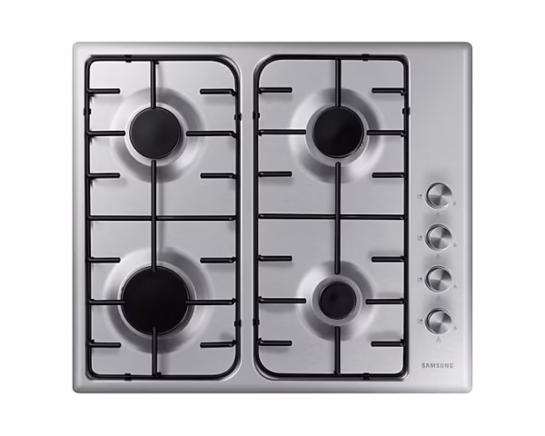 Samsung 4 Burners Built In Gas Hob Cooktop and Powerful Heat, Silver Model – NA64B3100AS/SG – 1 Year Warranty - Image 2