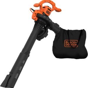 Black+Decker 3-in-1 Electric Blower/Vacuum/Mulcher, 2600W, Black/Orange - BD-BEBLV260-GB - 1 Year Full Warranty