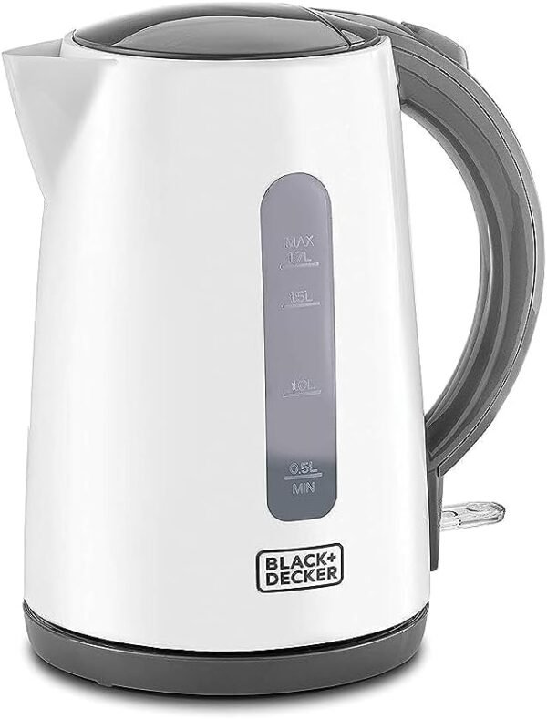 BLACK+DECKER Cordless Electric Kettle, 2200W, 1.7L Capacity, Quick Boiling - BD-JC70-B5 - 1 Year Full Warranty