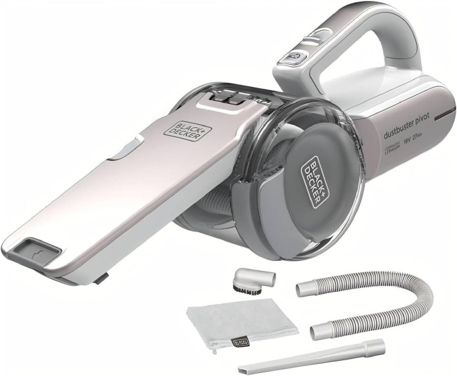 Black & Decker 18V Cordless Handheld Pivot Vacuum Cleaner - BD-PV1820LRGP-GB - 1 Year Full Warranty