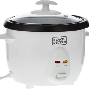 BLACK+DECKER Rice Cooker, 400W, 1L Capacity, Removable Nonstick Bowl, Steaming Tray - BD-RC1050-B5 - 1 Year Full Warranty