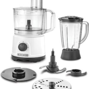 Black & Decker Food Processor, 800W, 2L Bowl, 1.5L Blender Jar White Model - BD-FX822-B5 - 1 Year Full Warranty