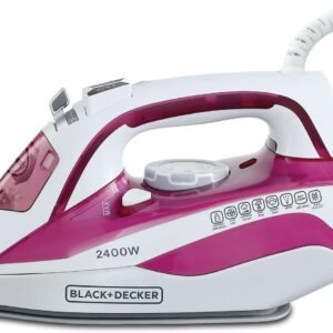 Black & Decker 2400W Steam Iron with Auto Shutoff and Ceramic Soleplate - X2400-B5 - 1 Year Full Warranty