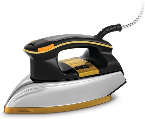 Black & Decker 1200W Heavy Weight Dry Iron Black/Gold - F550-b5 -  1 Year Full Warranty