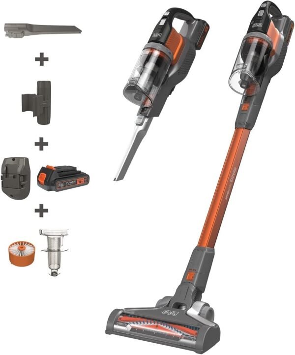 Black & Decker 18V Cordless Stick Vacuum Cleaner Carpet Pickup POWERSERIES - BHFEV182C-GB - 1 Year Full Warranty