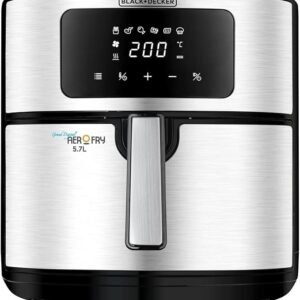 BLACK+DECKER 6-in-1 Air Fryer, 7.2L Capacity Black/Silver - BD-AF7257-B5 - 1 Year Full Warranty