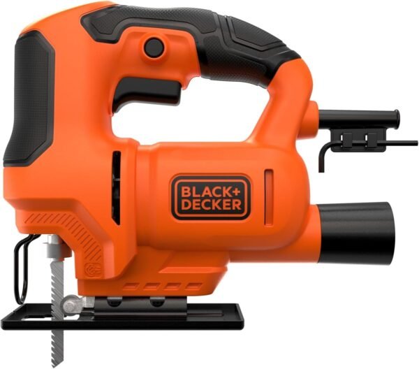 Black+Decker 400W Compact Electric Jigsaw with Blade, Orange/Black - BD-BES602MEA1-B5 - 1 Year Full Warranty