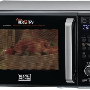 BLACK+DECKER 4-in-1 Digital Microwave Oven with Air Fryer, Grill & Convection, 29L Capacity, 10 Auto Cook Menus - BD-MZAF2910-B5 - 1 Year Full Warranty