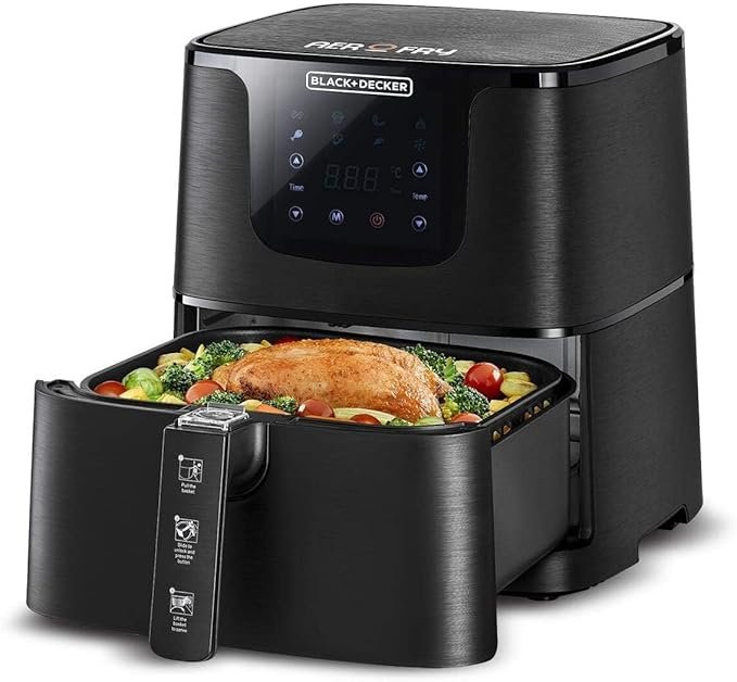 Black & Decker Grand Digital AeroFry Air Fryer 4.3L, Black - BD-AF700-B5 - 1 Year Full Warranty